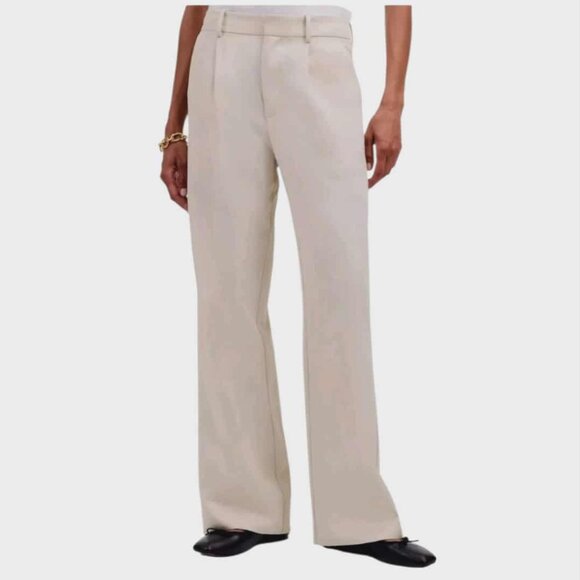 Madewell Womens Pants Size 14 Muted Stone Slouchy Straight Leg Twill Trouser - Picture 1 of 10